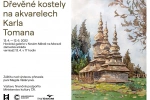 Dřevěné kostely na akvarelech Karla Tomana  