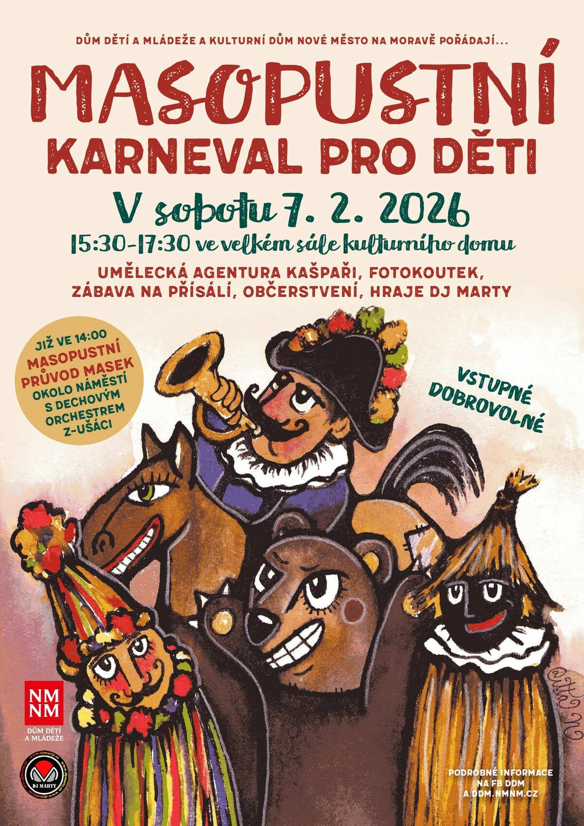 Masopustní karneval pro děti