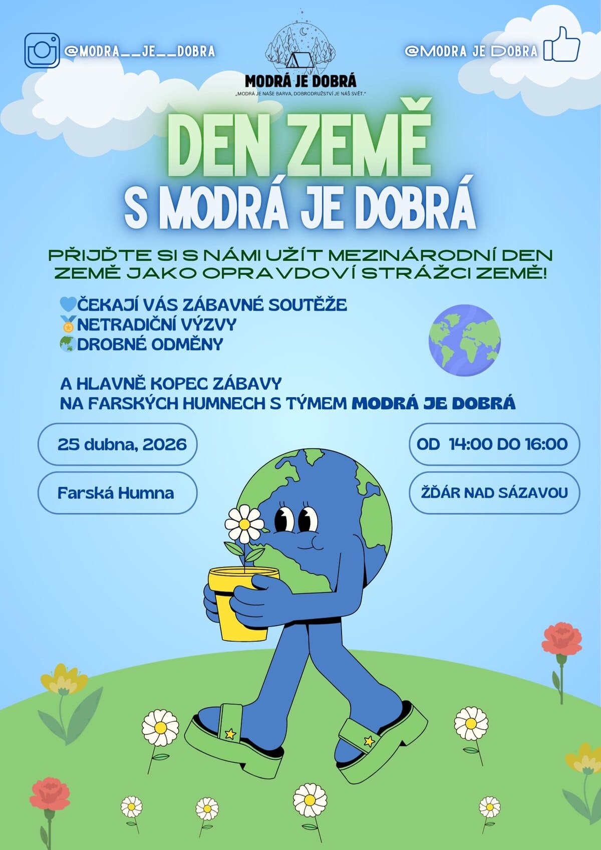 Den Země s Modrá je dobrá