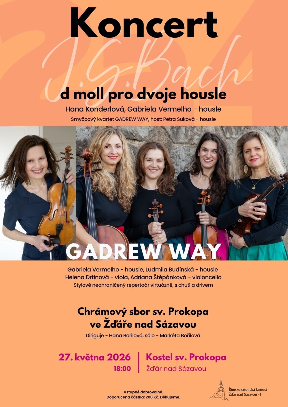 Koncert J.S. Bach: d moll pro dvoje housle