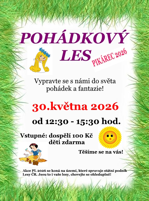 Pohádkový les Pikárec 2026