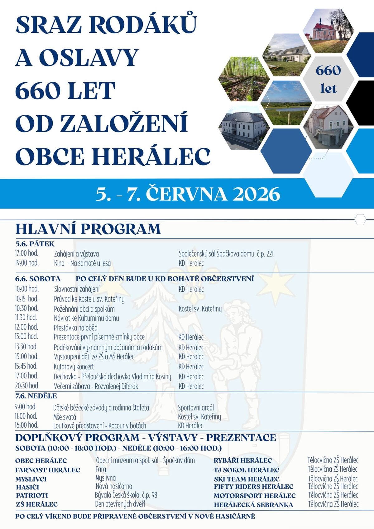 Sraz rodáků a oslavy 660 let od založení obce Herálec