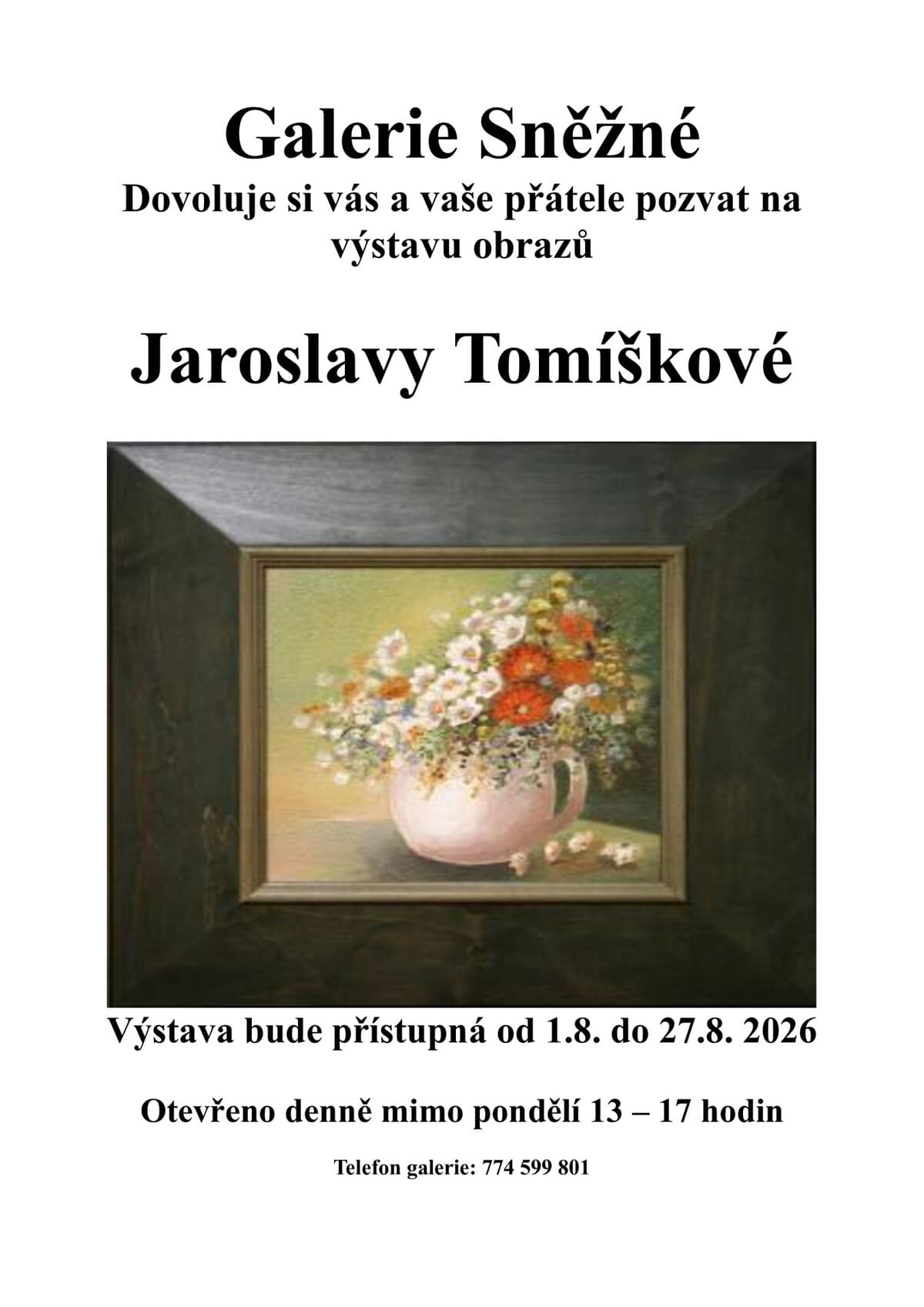 Výstava obrazů Jaroslavy Tomíškové