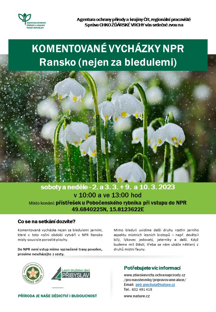 KOMENTOVANÉ VÝCHÁZKY NPR Ransko (nejen za bledulemi)