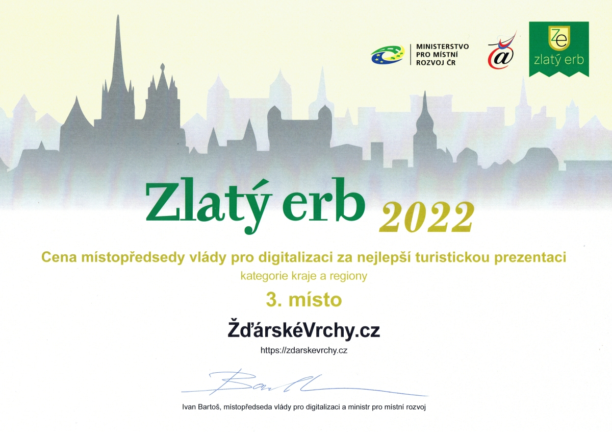 Žďárské vrchy bodovaly v celostátním kole Zlatého erbu. Odnesly si 3. místo - 1200 x 846