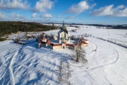 Zelená hora - Poutní kostel sv. Jana Nepomuckého - Zelená hora z dronu